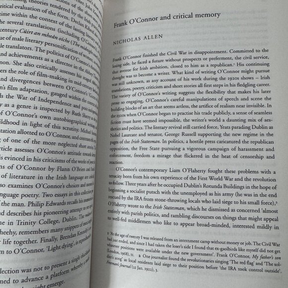 Frank O'Connor Critical Essays 2007 Edited by Hilary Lennon HC Four Courts Press - Picture 11 of 16